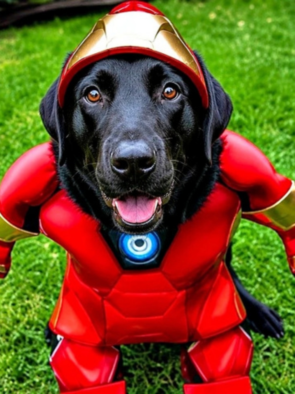 Marvel Iron Man Pet Costume Red & Gold Dog Costume Halloween XL